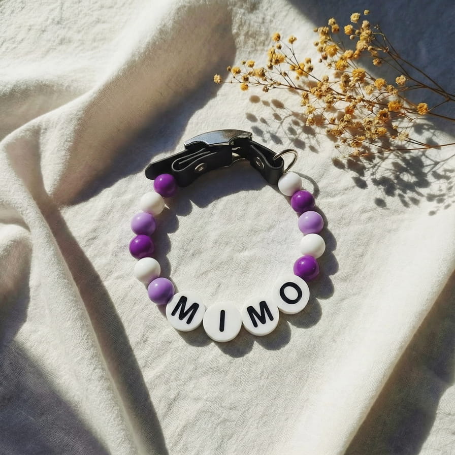 Collier unique pour chien avec son nom - Lila