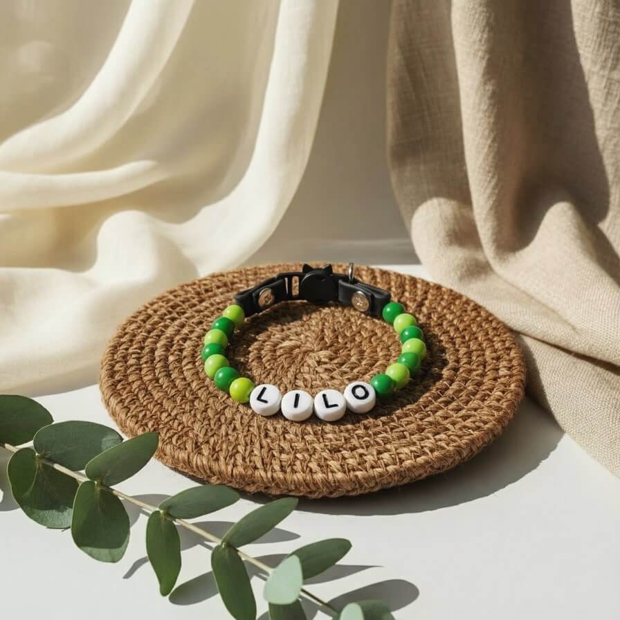 Collier unique pour chat avec son nom - Granny Pop