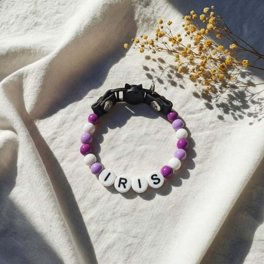 Collier unique pour chat avec son nom - Lila