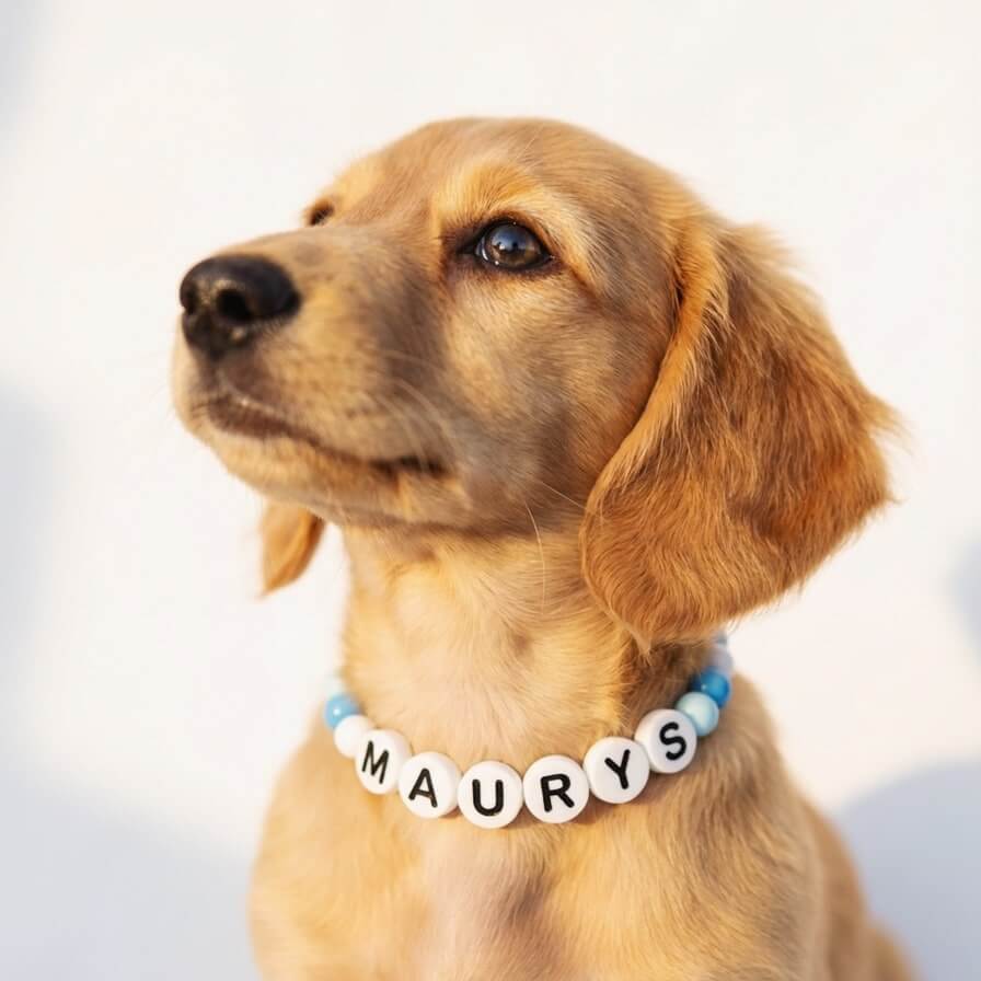 Collier unique pour chien avec son nom - Sky