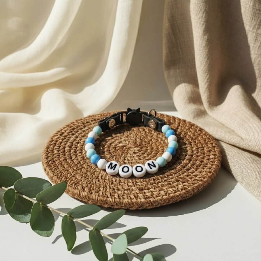 Collier unique pour chat avec son nom - Sky