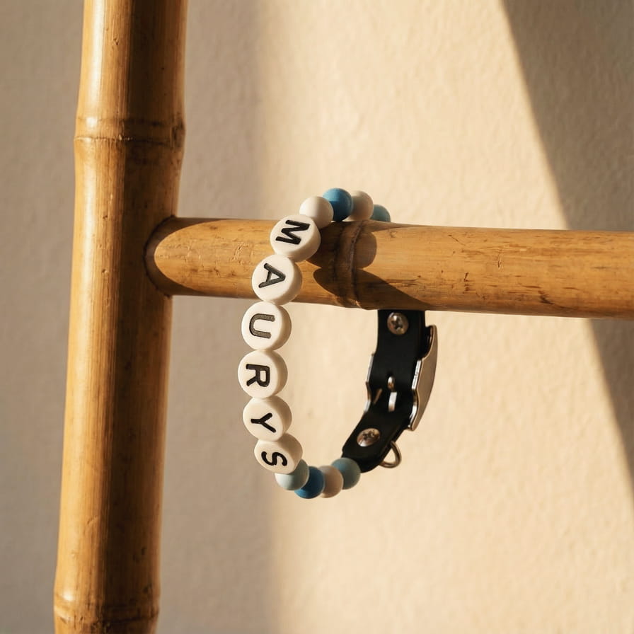 Collier unique pour chien avec son nom - Sky
