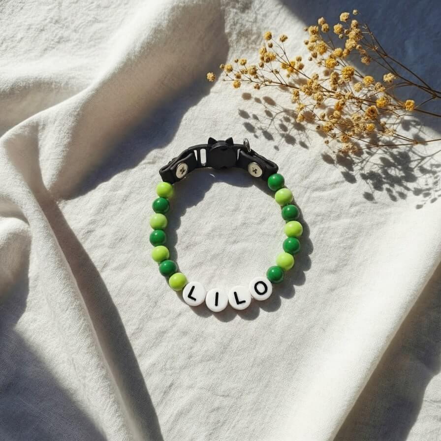 Collier unique pour chat avec son nom - Granny Pop