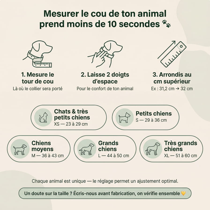 Collier unique pour chien avec son nom - Sky