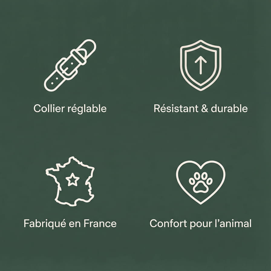 Collier unique pour chien avec son nom - Sky